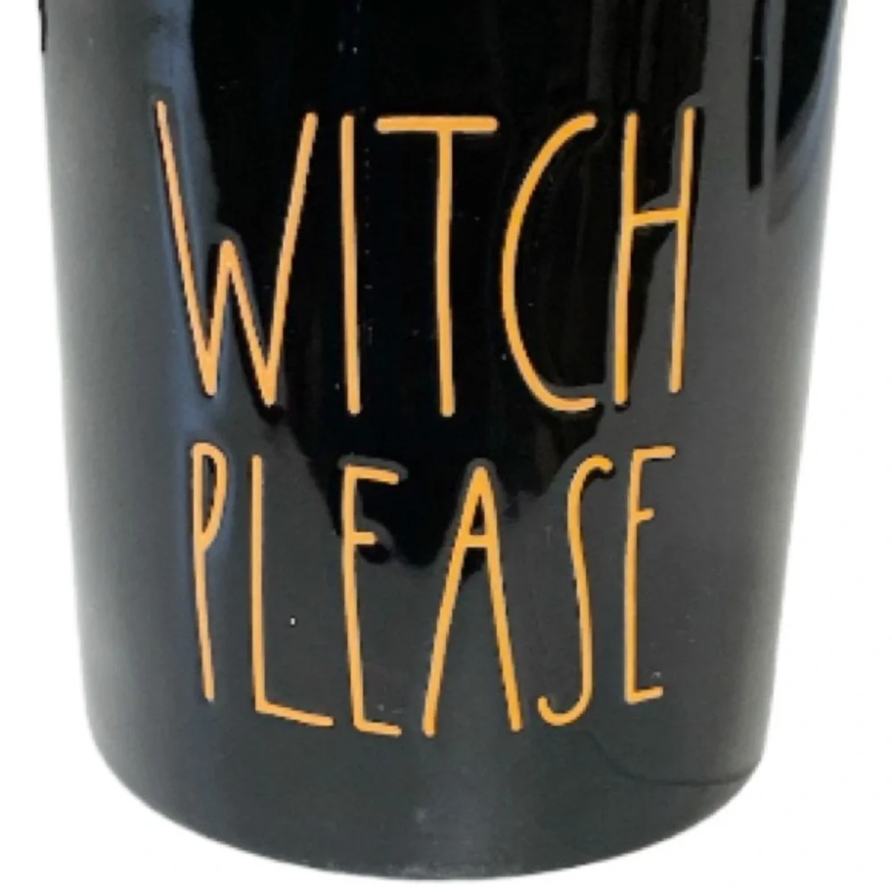 NEW Rae Dunn WITCH PLEASE Halloween Jar with Witch Hat Lid